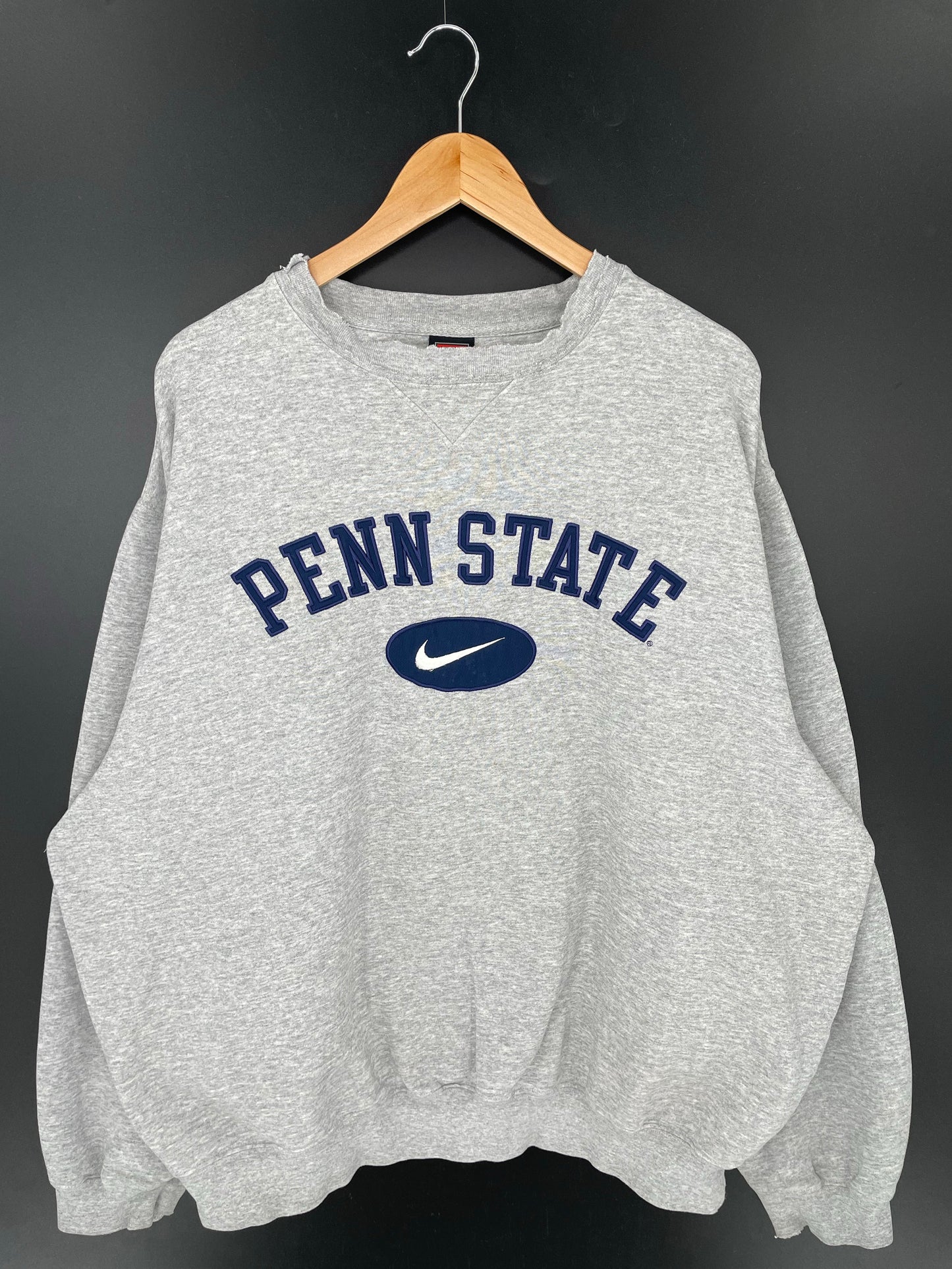 00' NIKE PENN STATE Damaged Size XL Vintage College Sweat-shirt / K9279