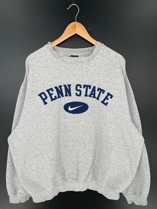 00' NIKE PENN STATE Damaged Size XL Vintage College Sweat-shirt / K9279