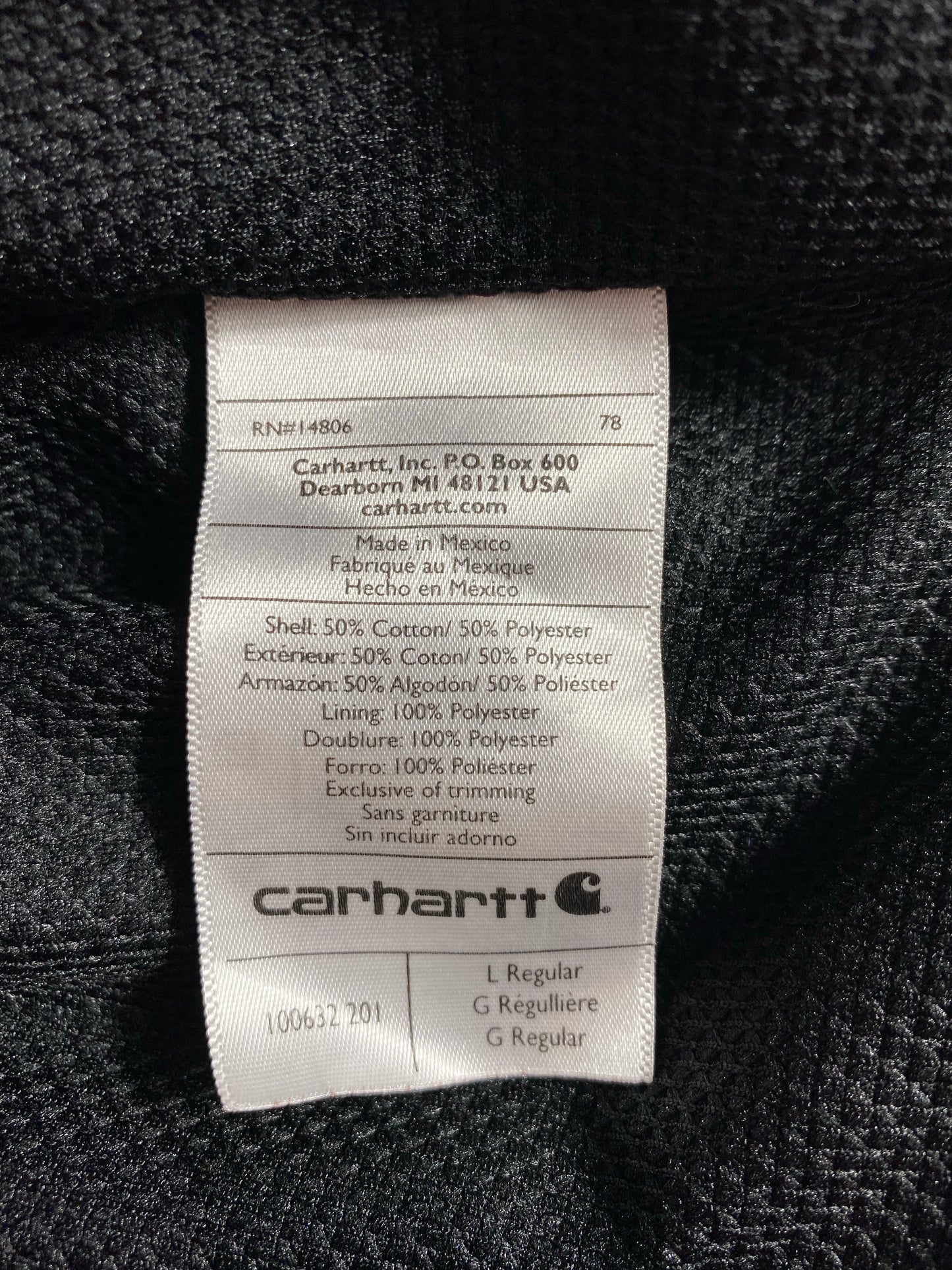 Vintage CARHARTT Size L Zip-up Hoodie Sweat-Shirt / K8493