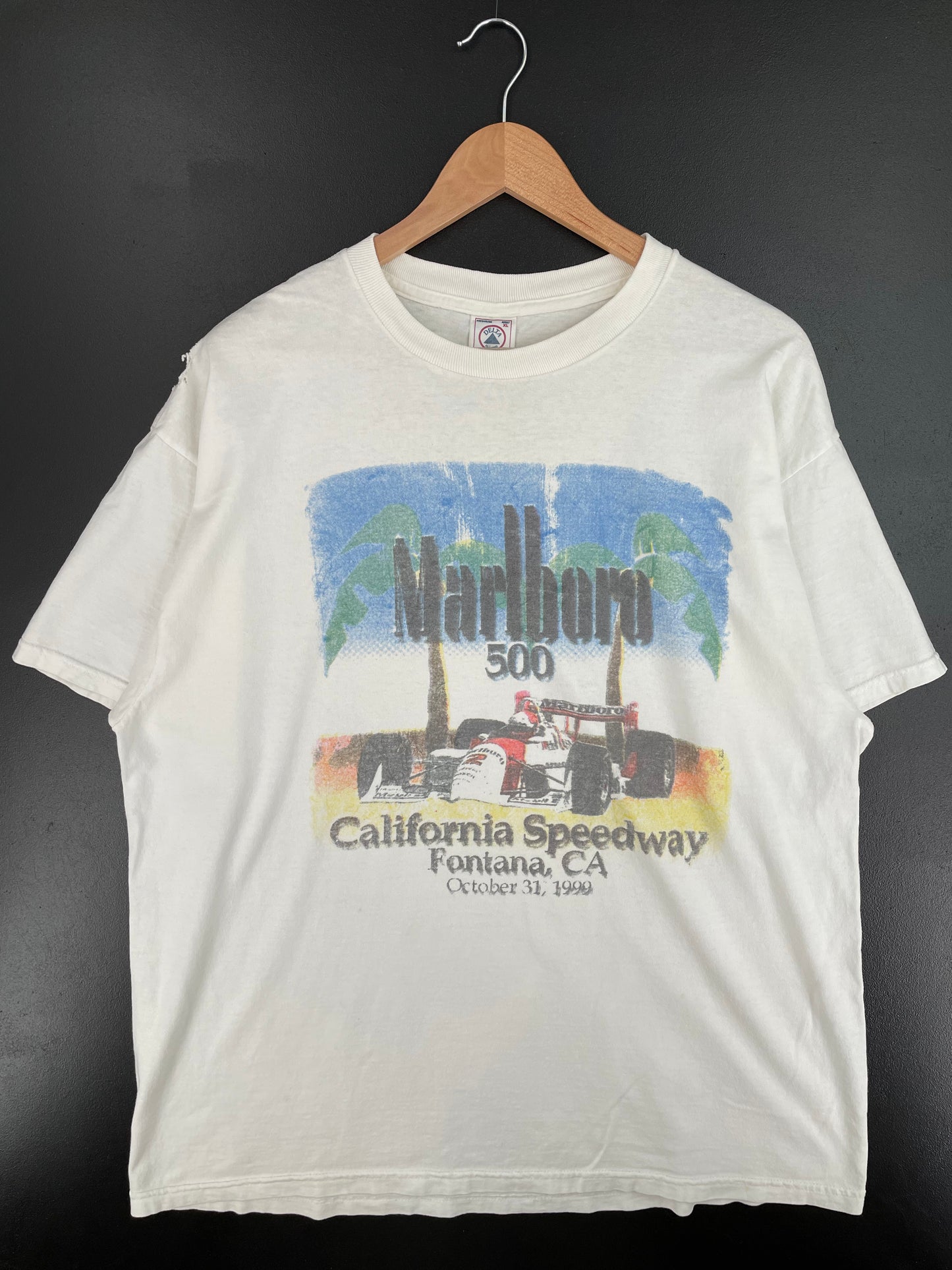 1999 MARLBORO CALIFORNIA SPEEDWAY Size XL Vintage Racing T-shirt / A648