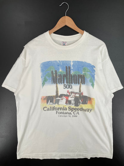 1999 MARLBORO CALIFORNIA SPEEDWAY Size XL Vintage Racing T-shirt / A648