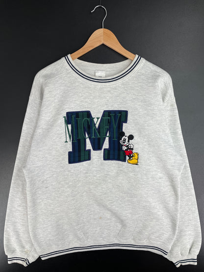 00' DISNEY MICKEY Made in USA Size M Vintage Sweat-shirt / E3275S