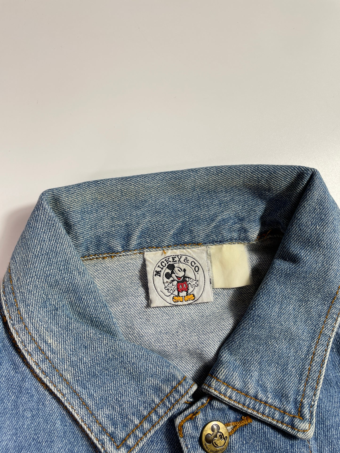 90's DISNEY MICKEY MINNIE Size Approx.M Vintage Denim Jacket / E2766J