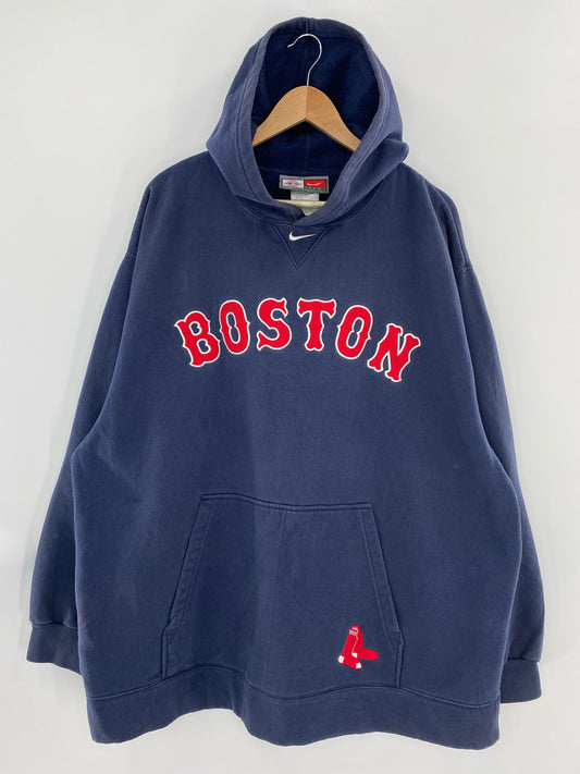 00' NIKE BOSTON RED SOX Size XXL Vintage MLB Hoodie Sweat shirt / K5177