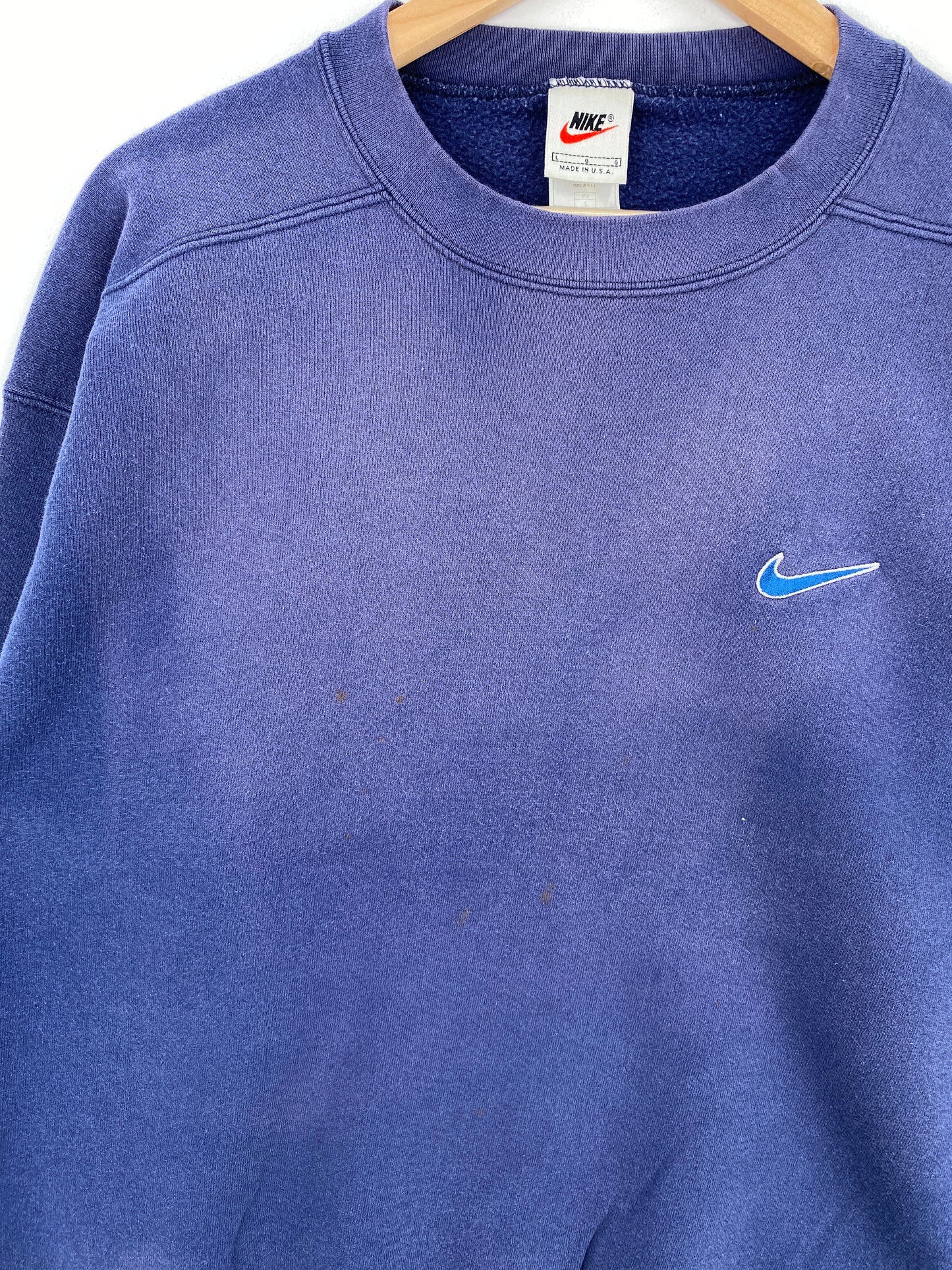 .90's NIKE MINI SWOOSH Made in USA Size L Vintage Sweat-Shirt / E3775S