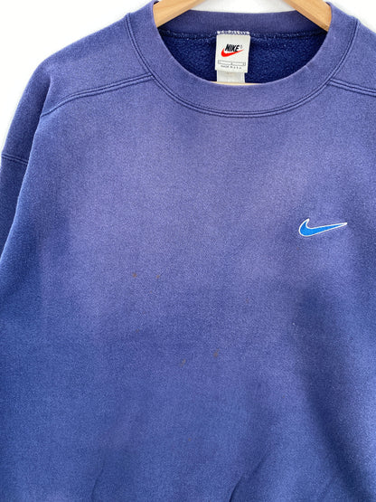 .90's NIKE MINI SWOOSH Made in USA Size L Vintage Sweat-Shirt / E3775S