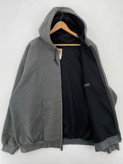 Vintage CARHARTT Size XXL Hoodie Zip-up Sweat-Shirt / A7924
