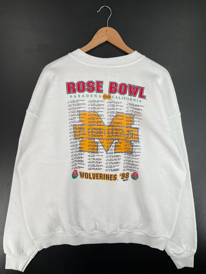 1998 MICHIGAN ROSE BOWL Size XXL Vintage College Sweat Shirt / E4909S