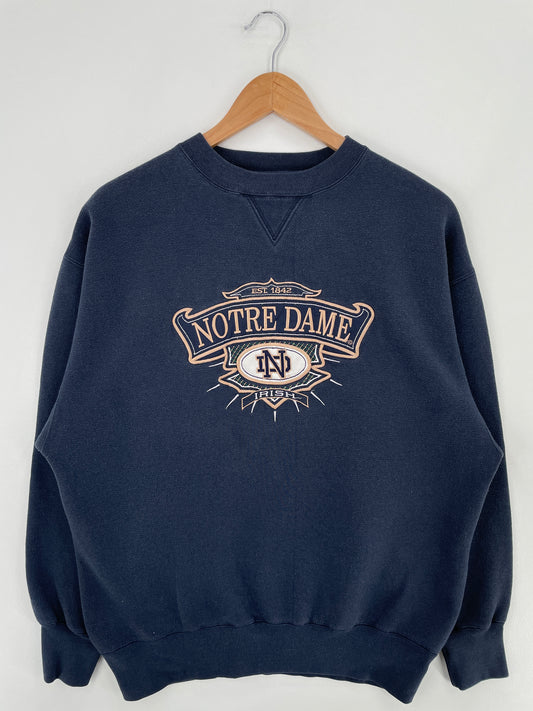 Vintage NOTRE DAME Size L College Sweat-shirt / E1433S