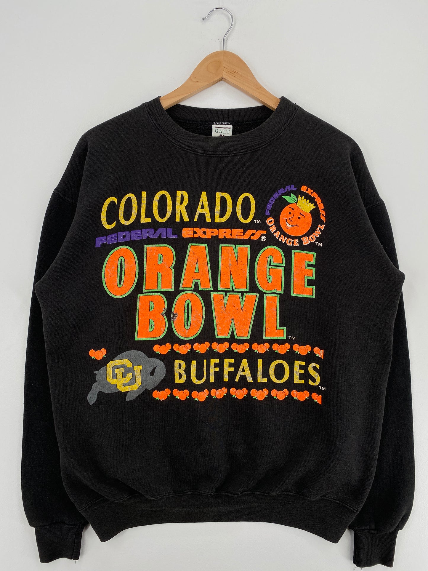 90's COLORADO BUFFALOES ORANGE BOWL Made in USA Size L Vintage College Sweat-shirt / A5218