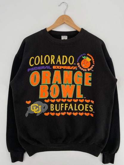 90's COLORADO BUFFALOES ORANGE BOWL Made in USA Size L Vintage College Sweat-shirt / A5218