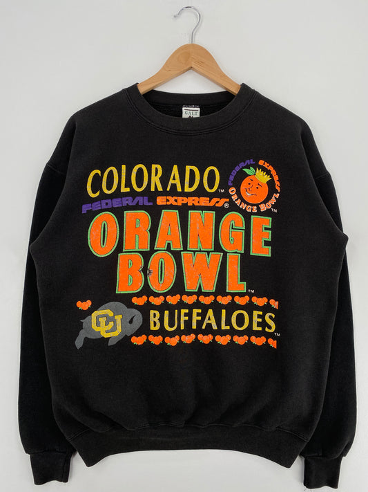 90's COLORADO BUFFALOES ORANGE BOWL Made in USA Size L Vintage College Sweat-shirt / A5218
