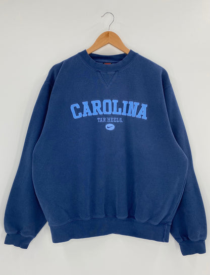 00' NIKE UNIVERSITY OF NORTH CAOLINA Size M Vintage Sweat-Shirt / K4606