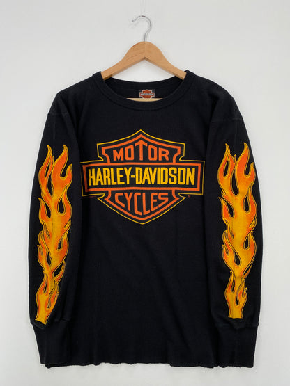 90's HARLEY DAVIDSON Made in USA Size L Vintage Long Sleeve T-Shirt / A8403
