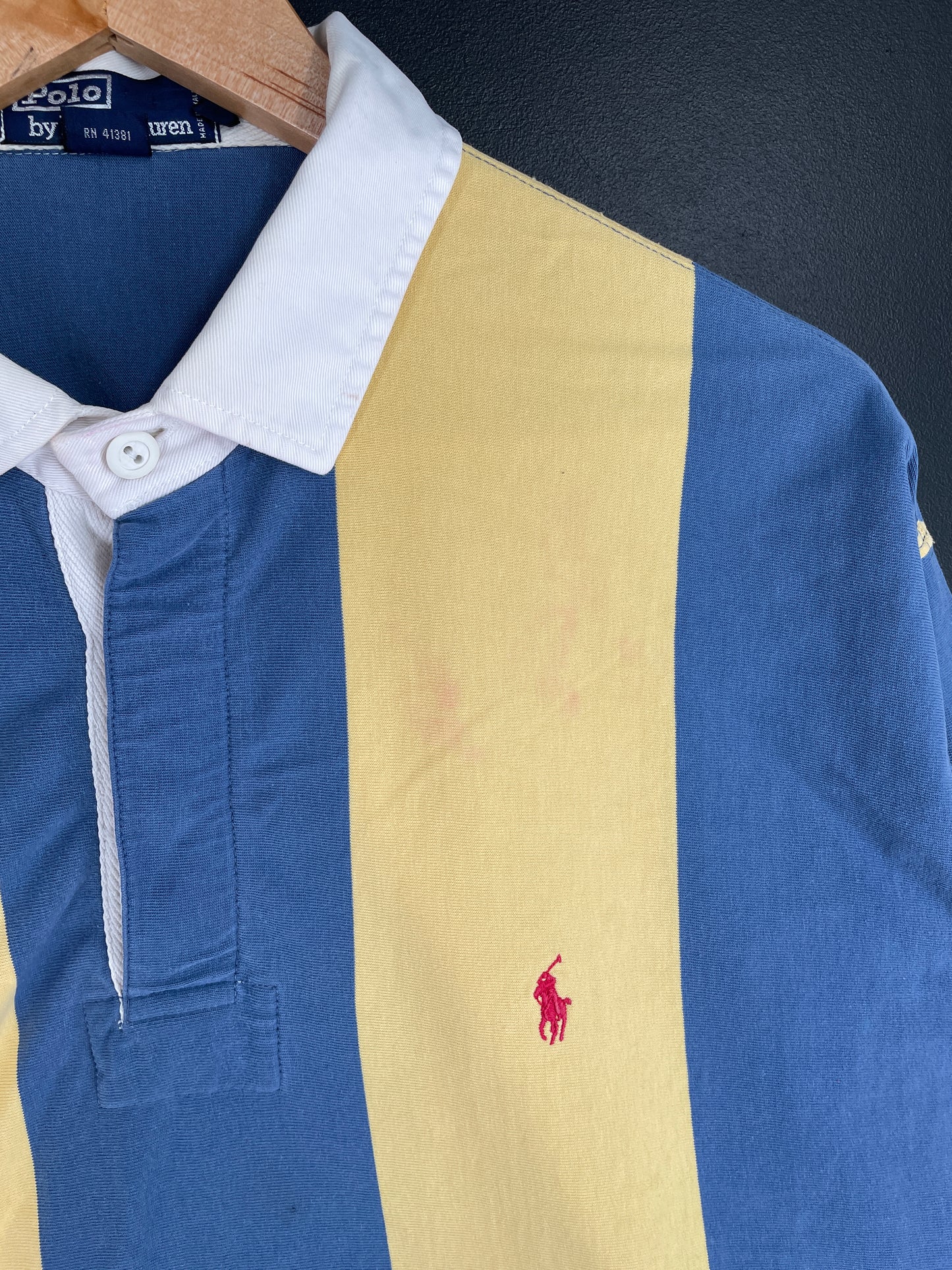 90's POLO RALPH LAUREN Size L Vintage Rugby Shirt / E2671R