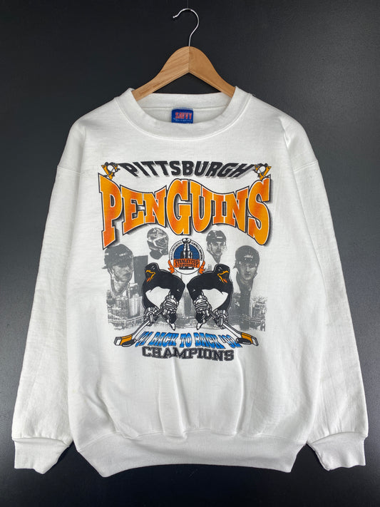 90's PITTSBURGH PENGUINS Made in USA Size XL Vintage NHL Sweat-Shirt / A5339