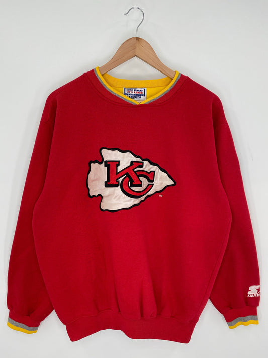 90's STARTER x KANSAS CITY CHIEFS Size M Vintage NFL Sweat-Shirt / A8084