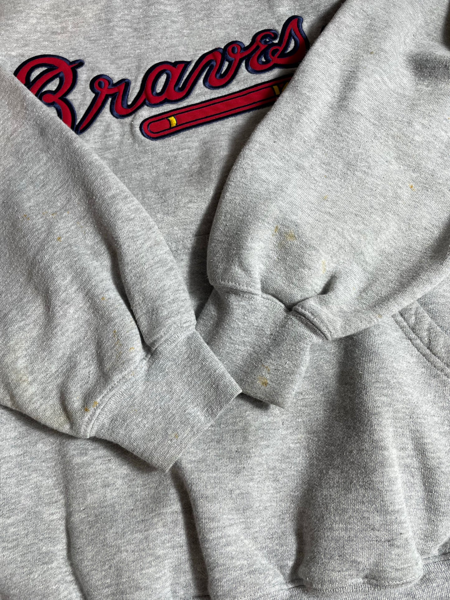 00' NIKE ATLANTA BRAVES Size XL Vintage MLB Hoodie Sweat-shirt / K9147