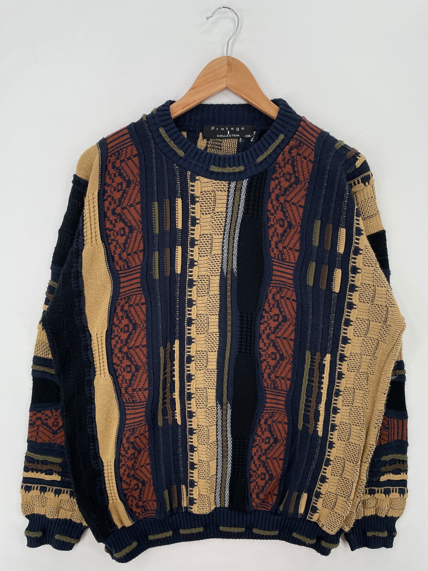 Vintage 3D COOGI-Style Made in USA Size XXL Knit Sweater / A7661