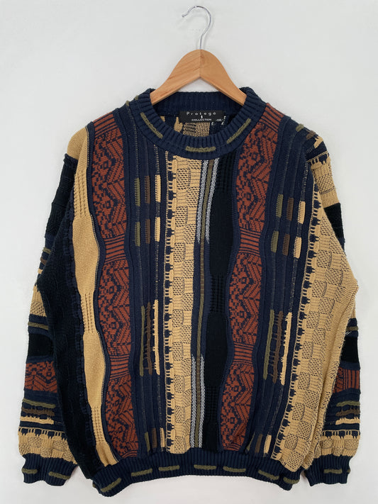 Vintage 3D COOGI-Style Made in USA Size XXL Knit Sweater / A7661