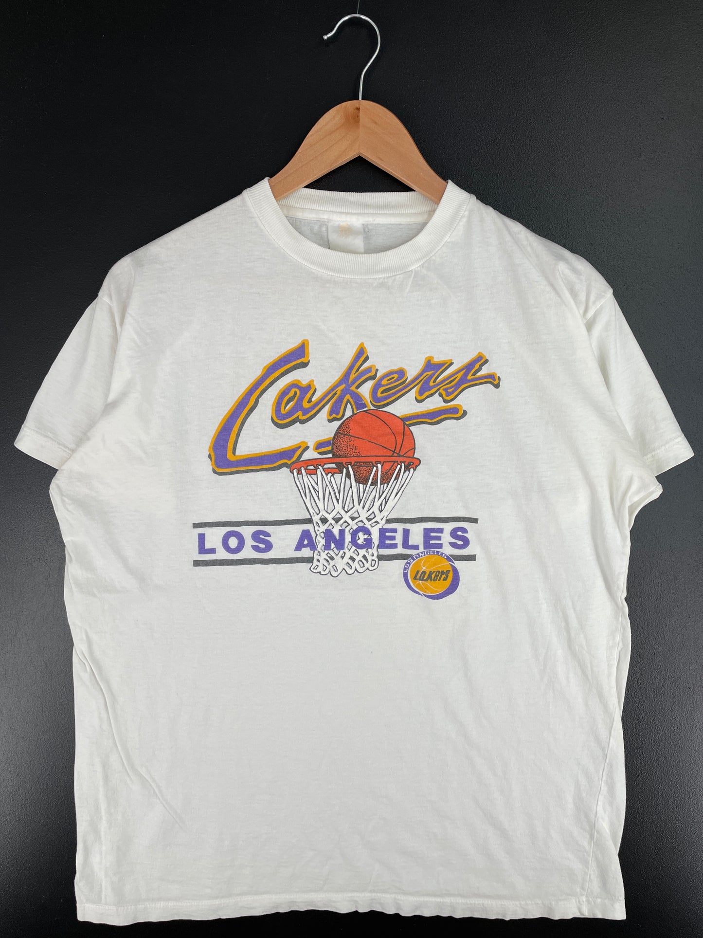 90's LOS ANGELES LAKERS Size No Tag (Approx.L) Vintage T-shirt / A3592