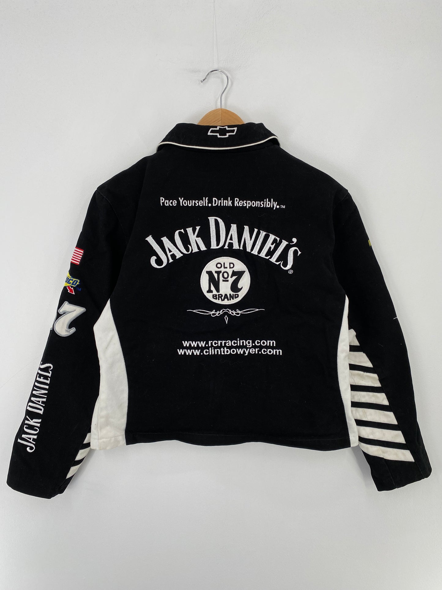 00' JACK DANIELS Size Ladies L Vintage Racing Jacket / E3676J