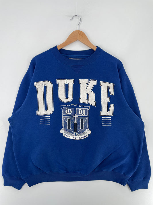 90's DUKE UNIVERSITY Size L Vintage College Sweat-Shirt / E3226S