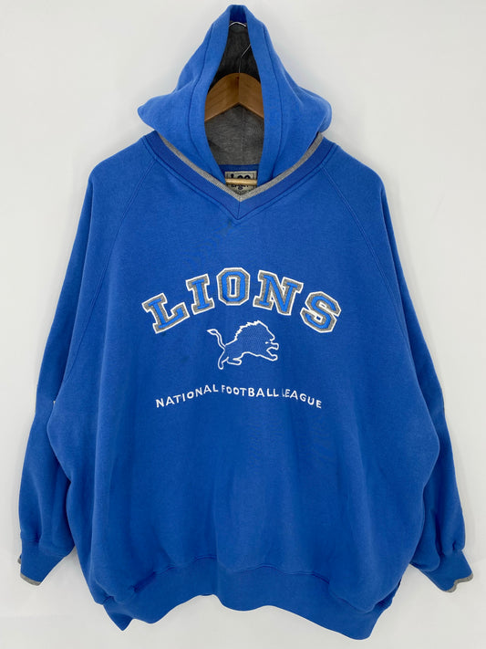 90’s DETROIT LIONS Size XXL Vintage NFL Hoodie Sweat - Shirt/ K6016