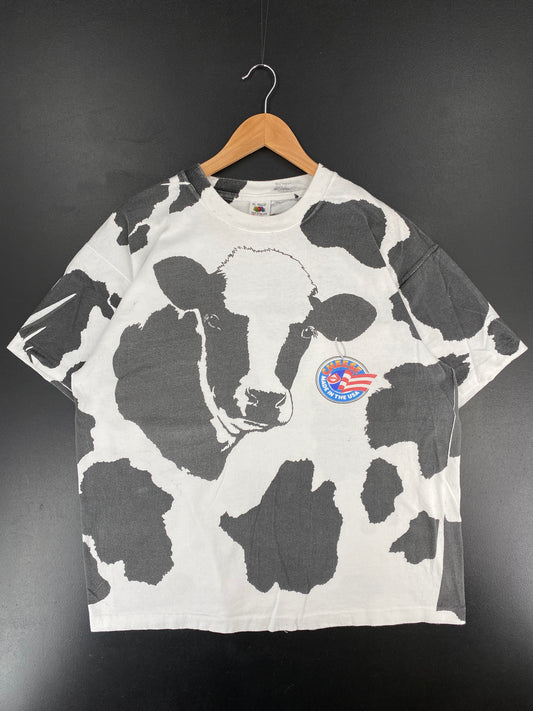 90’s COW Made in USA Size XL Animal T-Shirt / E6142T
