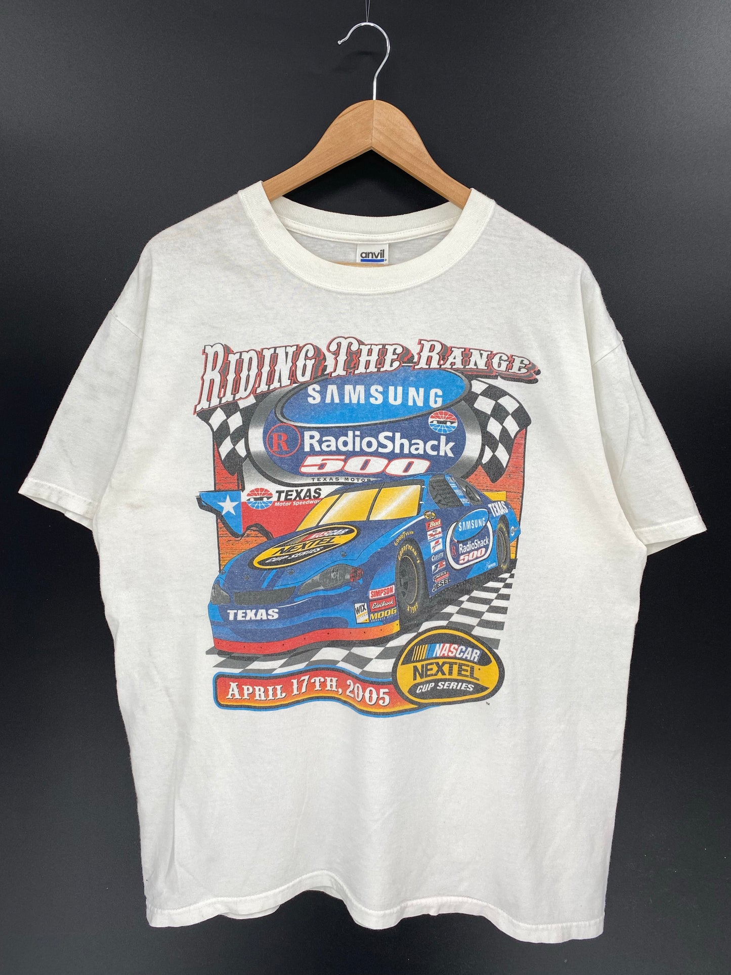 2005 TEXAS MOTOR SPEEDWAY Size XL Vintage Racing T-Shirt / K7255