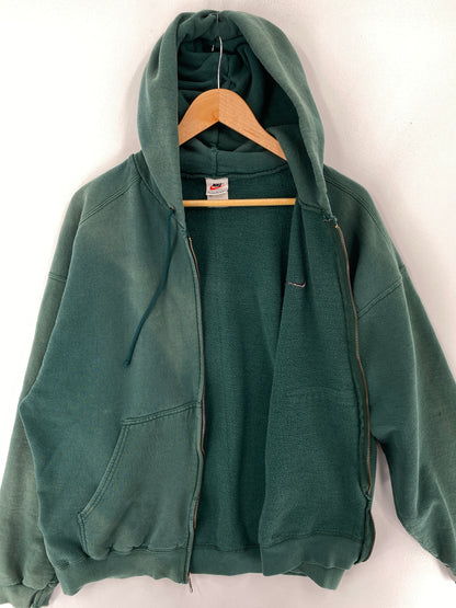 90's NIKE MINI SWOOSH Made in USA Size L Vintage Zip up Hoodie Sweat-shirt / E5702S