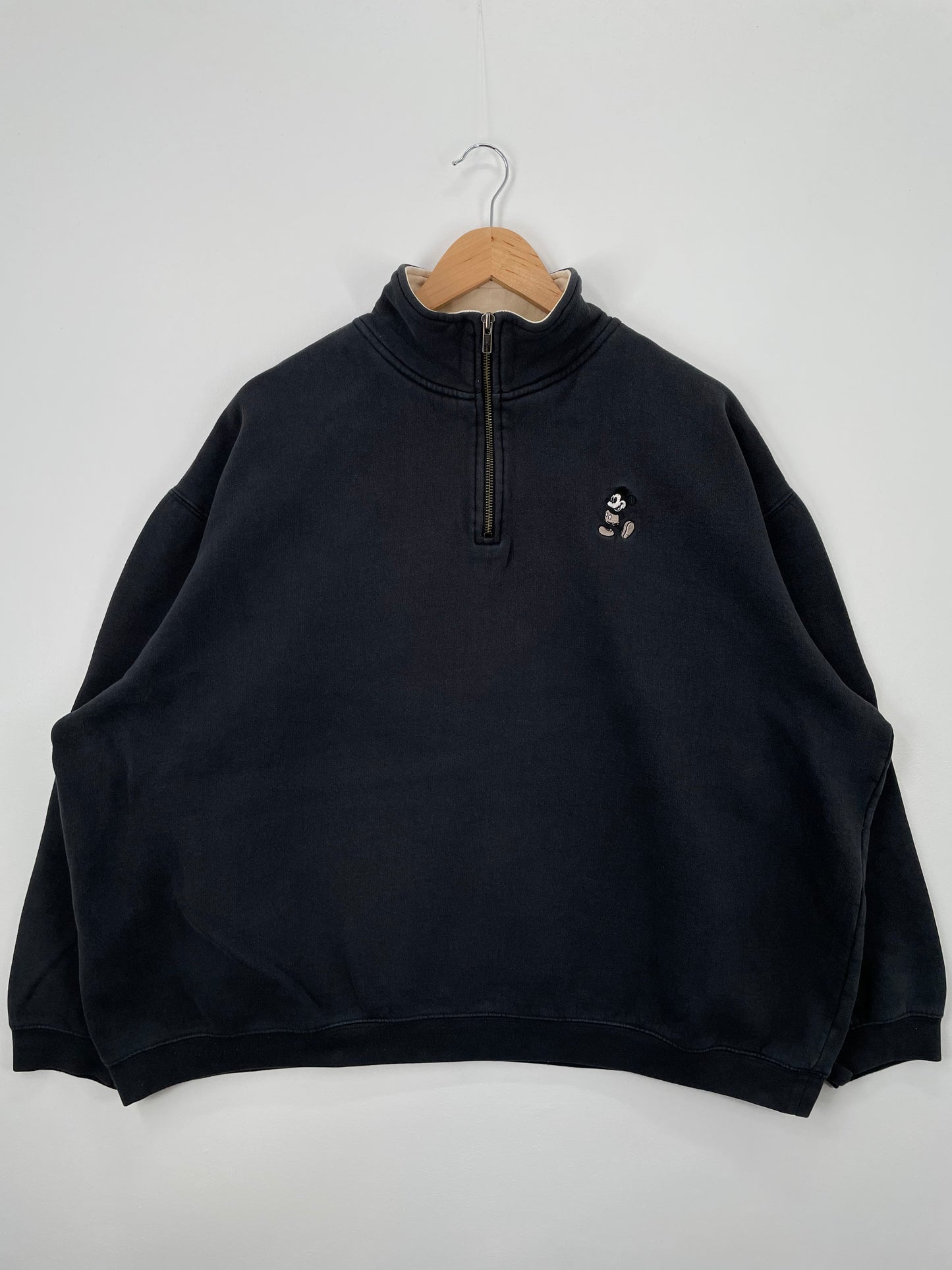 00' DISNEY MICKEY Size XXXL Vintage Half Zip-up Sweat-Shirt / A1236