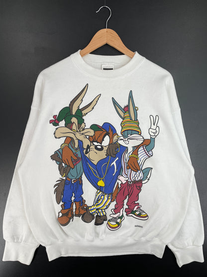 .1993 LOONEY TUNES Made in USA Size XL Vintage Sweat-shirt / E4673S