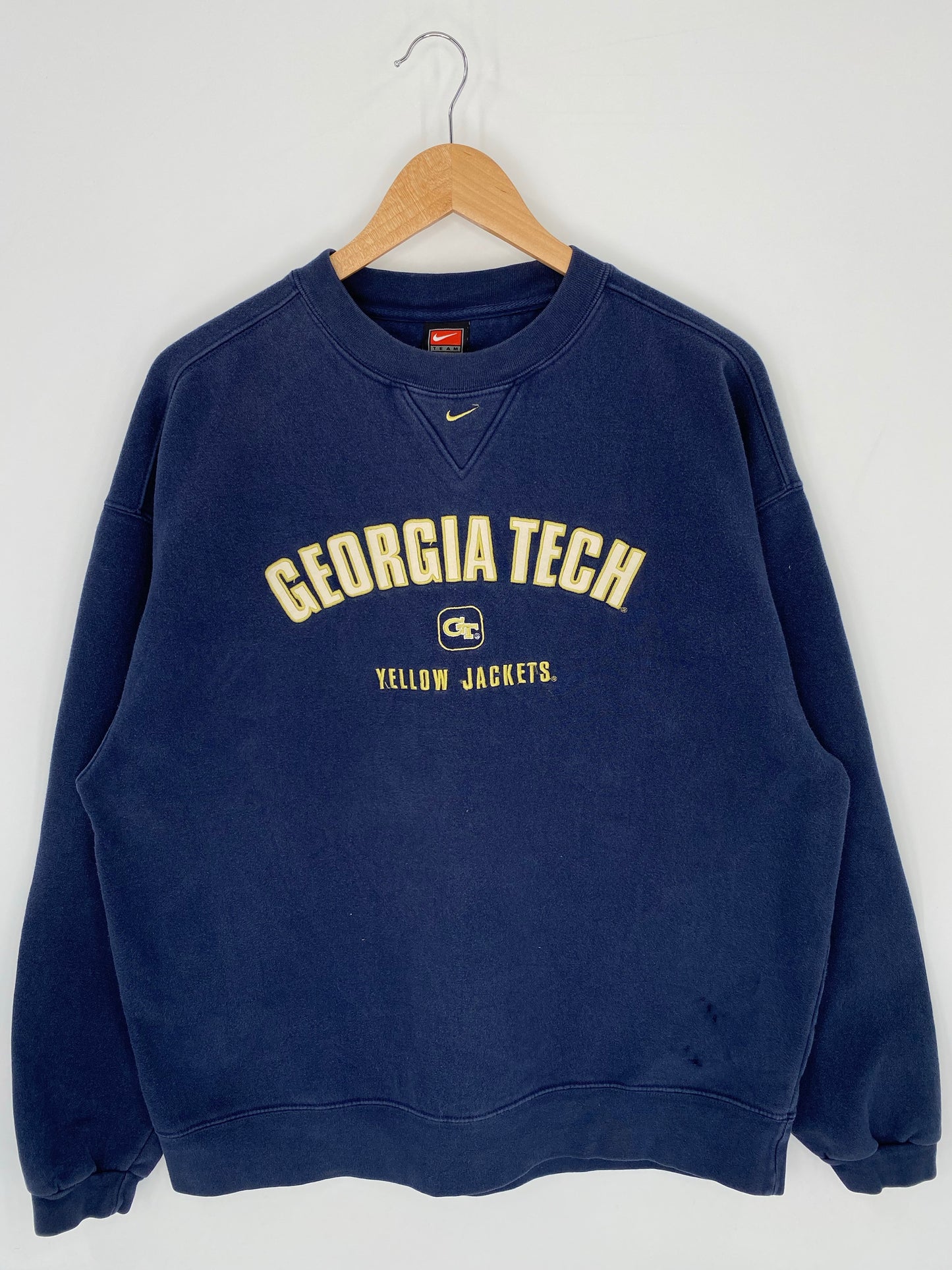 00' NIKE GEORGIA TECH Size M Vintage College Sweat-shirt / K8817
