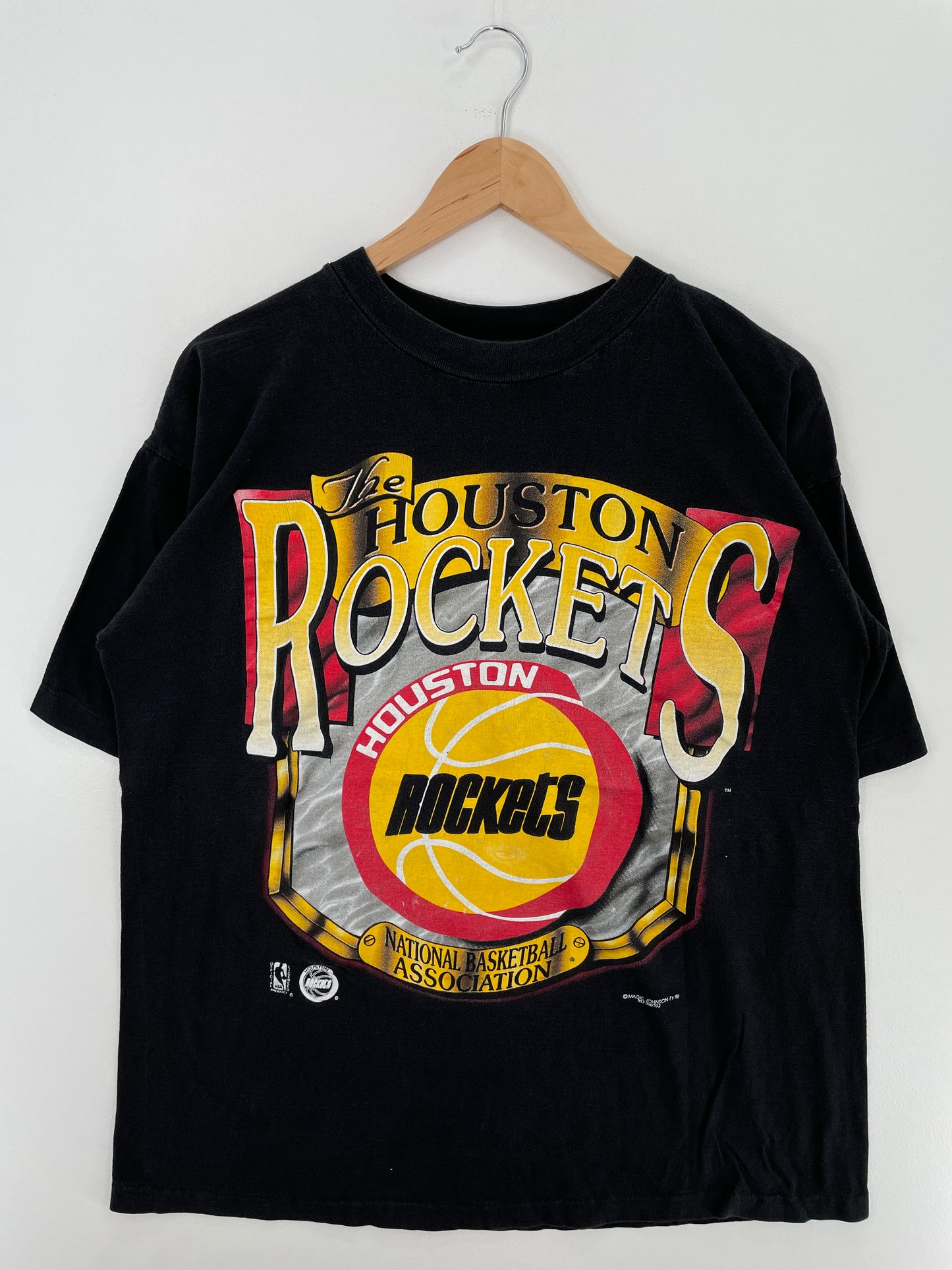 90's HOUSTON ROCKETS Made in USA Size L Vintage NBA T-Shirt / A4491