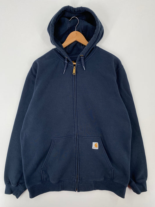 Vintage CARHARRT Size L Zip Up Hoodie Sweat Shirt / A9583