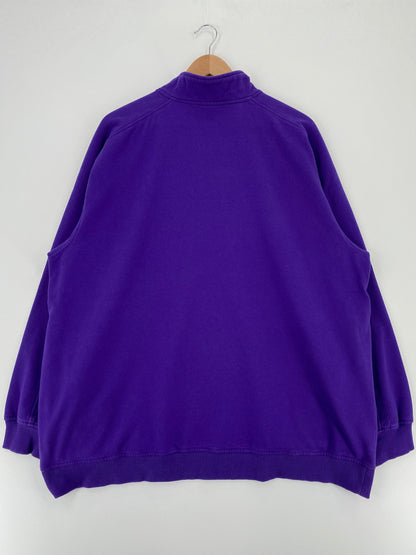 00' NIKE x LSU Size XXL Vintage College Half-Zip Sweat-Shirt / E3645S