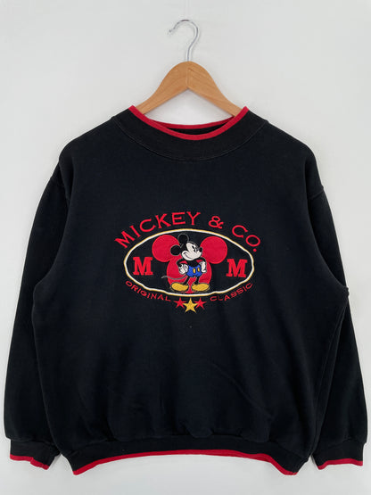 90’s DISNEY MICKEY Size M Vintage Sweat-shirt / A7809