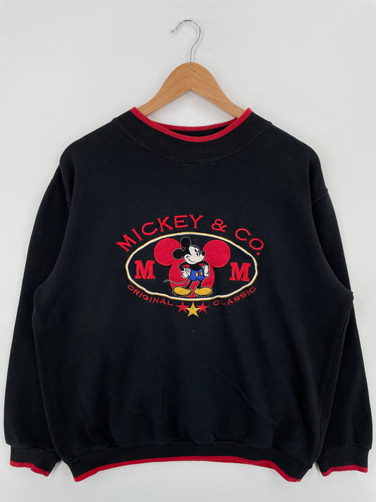 90’s DISNEY MICKEY Size M Vintage Sweat-shirt / A7809