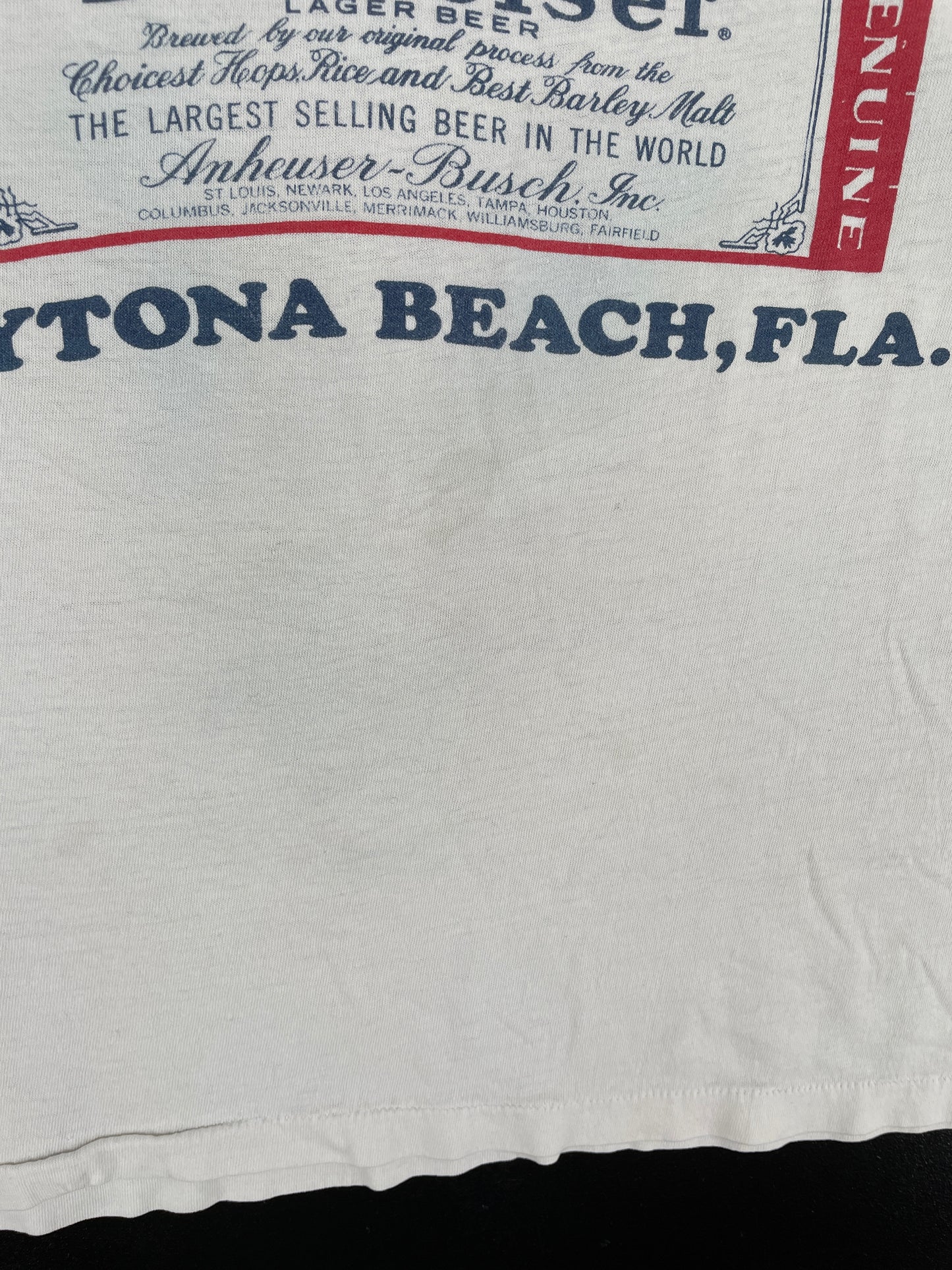 80’s BUDWEISER Made in USA Size L Vintage T-Shirts / A4063