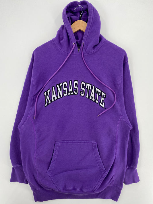 Vintage KANSAS STATE Size L Vintage College Hoodie Sweat-Shirts / A4893