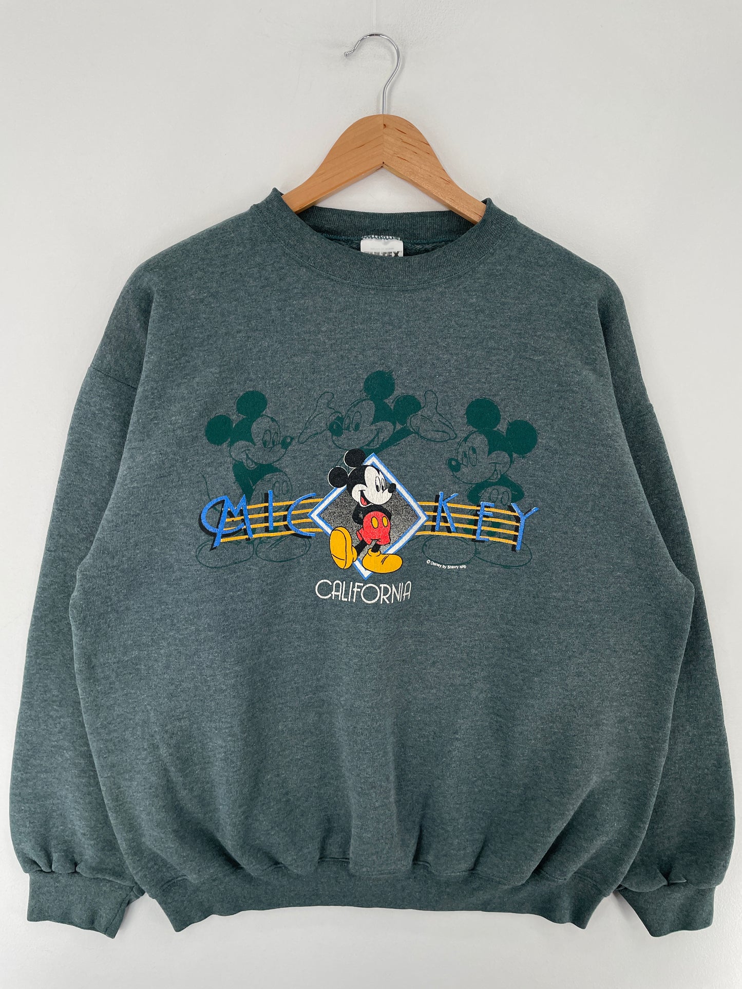 90's DISNEY MICKEY Made in USA Size L Vintage Sweat-Shirt / E6037S