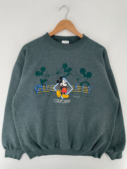 90's DISNEY MICKEY Made in USA Size L Vintage Sweat-Shirt / E6037S