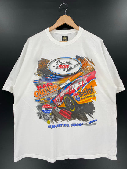 2006' BRISTOL SHARPIE500 Size XXL Vintage Racing T-Shirt / K4782