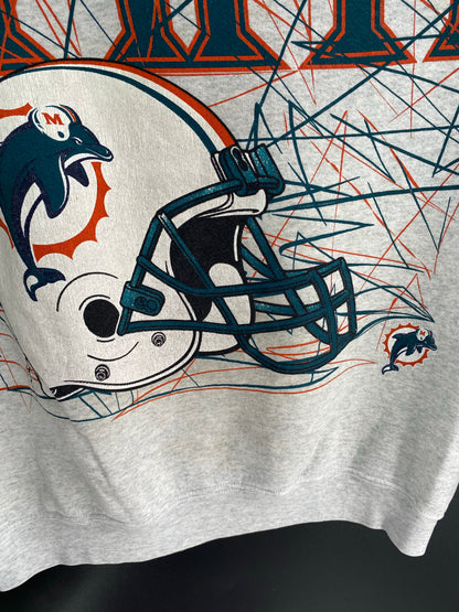 90's MIAMI DOLPHINS Size XL Vintage NFL Sweat-Shirt/ K8299