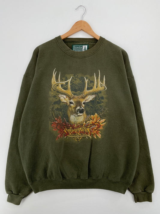 90's AMERICAN SPORTSMAN Made in USA Size L Vintage Sweat-Shirt / A8315