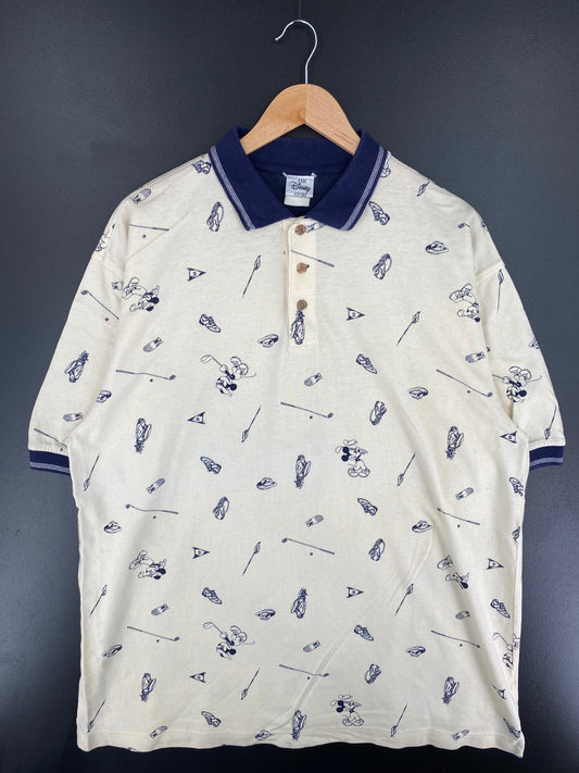 90's DISNEY MICKEY Size XL Vintage Polo-Shirt / A353