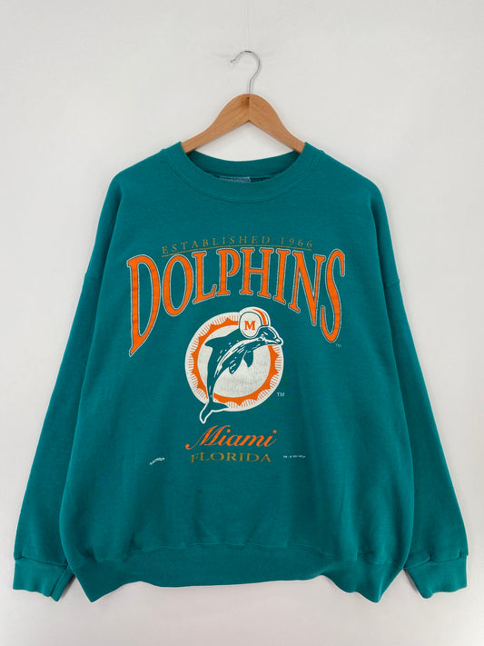 1995 MIAMI DOLPHINS Made in USA Size XXL Vintage NFL Sweat-Shirt / E3926S