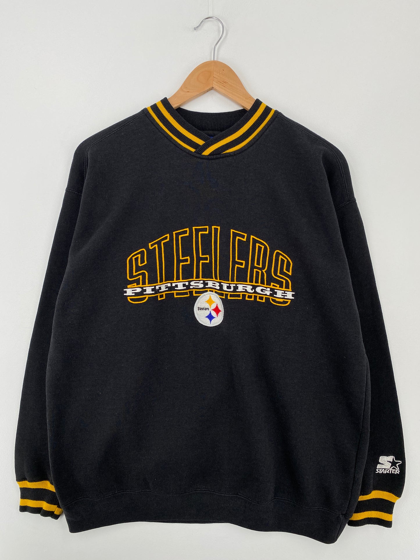 90's STARTER x PITTSBURGH STEELERS Size L Vintage NFL Sweat-Shirt / A9081