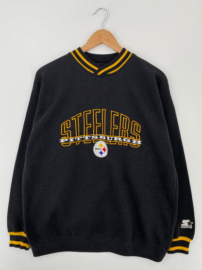 90's STARTER x PITTSBURGH STEELERS Size L Vintage NFL Sweat-Shirt / A9081